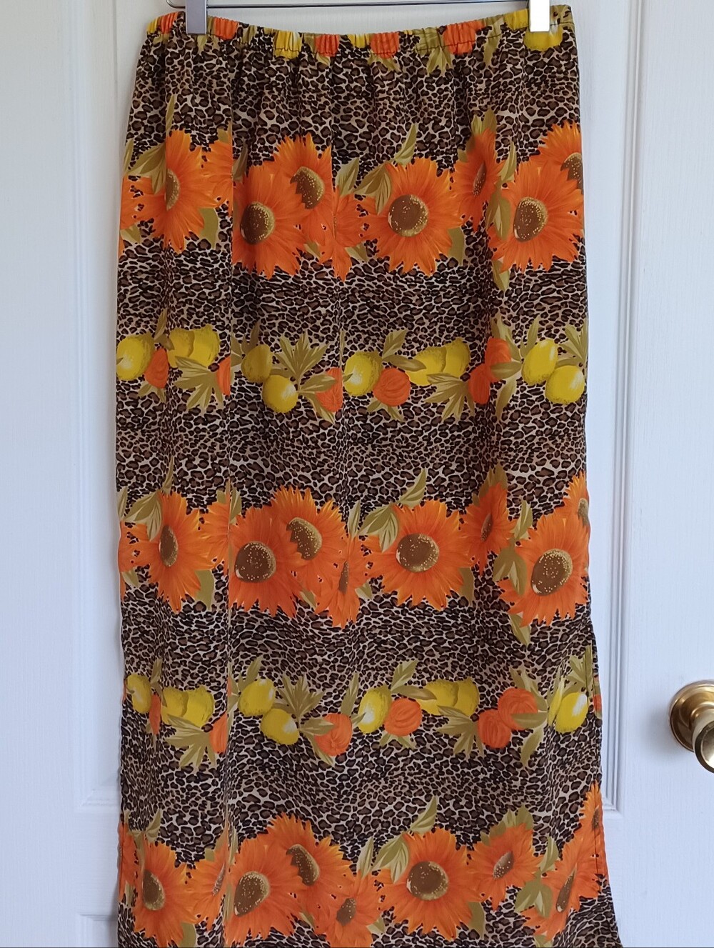 VINTAGE CERVELLE ART-TO-WEAR MAXIMALISM "MIDAXI" (34") SKIRT LARGE* CURVY FIT